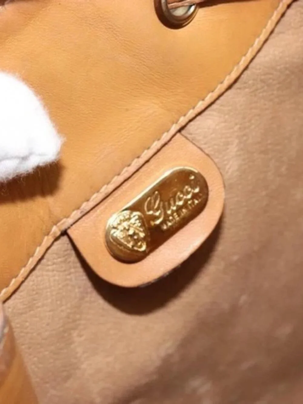 GUCCI Micro GG Supreme Web Sherry Line Bag PVC Beige 001 115 4793 Auth 182369 - Picture 10 of 16